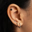 Tiny Weed Leaf Threadless Flat Back Earring, 20,18,16ga, 5-10mm Unisex, Surgical Steel SHEMISLI SS1119