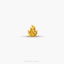 Tiny Flame Fire Threadless Flat Back Earring, 20,18,16ga, 5-10mm Unisex, Surgical Steel SHEMISLI SS1095