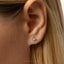 Tiny Fern Threadless Flat Back Earring, 20,18,16ga, 5-10mm Unisex, Surgical Steel SHEMISLI SS1089