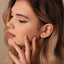 Forget-me-not Flower Stud, Threadless Flat Back Earring, Minimalist Style, A-SS571