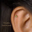 Tiny Triangle Emerald Stone Threadless Flat Back Earring, 20,18,16ga, 5-10mm, Unisex, Surgical Steel, SHEMISLI SS555
