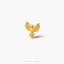 Tiny Phoenix Bird Threadless Flat Back Earring, 20,18,16ga, 5-10mm Unisex, Surgical Steel SHEMISLI SS1045