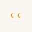 Croissant Hoop Stud, Earring, Unisex, Gold, Silver SHEMISLI SS051