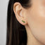 Emerald Zigzag Earring, Unisex, Gold, Silver SHEMISLI - SS256 LR