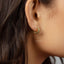 Croissant Hoop Stud, Earring, Unisex, Gold, Silver SHEMISLI SS051