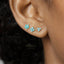 Tiny Turquoise Stone Flower Stud, Unisex, Gold, Silver SHEMISLI - SS152, SS080, SS323