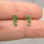 Emerald Zigzag Stud, Earring, Minimalist Style, A-SS256