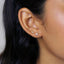 Mismatched Moon and Star Stud, Celestial Earrings, 5 Pointed Star CZ Studs, Mini Studs, Unisex, Gold, Silver SS085