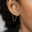 Clover Studs for Two Piercings, White, Emerald, Turquoise, Sapphire, Black, Unisex, Gold, Silver SHEMISLI SS147, SS317, SS318, SS319, SS320