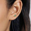 Emerald CZ Stud Earring, Unisex, Gold, Silver SHEMISLI SS163