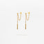 Bar Dangle Chain Stud Earring, Unisex, Gold, Silver SHEMISLI SS199
