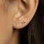 Baguette Stud Emerald Turquoise Sapphire Black Opal, Unisex, Gold, Silver SS143 SS023 SS107 SS339 SS340 SS008 Butterfly SS359 Ball (Type A)
