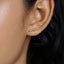 Dainty Round Bar Stud Earring, Unisex, Gold, Silver SHEMISLI SS011