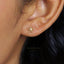 Tiny Open Flower Stud, Forget Me Not Earring, Unisex, Gold, Silver SHEMISLI SS154 Butterfly End, SS791 Screw Ball End (Type A)