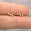 3 Star Earring, Unisex, Gold, Silver SHEMISLI - SS254 Butterfly End, SS759 Screw Ball End (Type A)