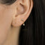 CZ Dangle Stud, Butterfly End or Screw Ball End Earring, Minimalist Style, A-SS209 SS747