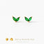 Tiny Emerald CZ Flower Stud Earring, Unisex, Gold, Silver SHEMISLI SS137 Butterfly End, SS867 Screw Ball End (Type A)