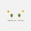 Tiny Green Sea Turtle Stud Earring, Unisex, Gold, Silver SS813 Butterfly End, SS814 Screw Ball End (Type A) LR