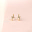 Small Lightning CZ Stud Earring, Unisex, Gold, Silver SHEMISLI - SS115 Butterfly End, SS828 Screw Ball End (Type A)