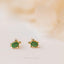 Tiny Green Sea Turtle Stud Earring, Unisex, Gold, Silver SS813 Butterfly End, SS814 Screw Ball End (Type A) LR