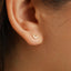 Tiny Moon Stud Earring, Celestial Earring, Mini Stud, Unisex, Gold, Silver SHEMISLI SS134 Butterfly End, SS859 Screw Ball End (Type A)
