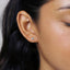 Evil Eye CZ Stud Earring, Protection Stud, Unisex, Gold, Silver SHEMISLI SS048 Butterfly End, SS972 Screw Ball End (Type A)