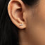 Dainty Sausage Dog Studs Earring, Unisex, Gold, Silver SHEMISLI SS885 Butterfly End, SS886 Screw Ball End (Type A) LR