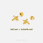 Tiny Frog Stud Earring, Unisex, Gold, Silver SS699 Butterfly End, SS700 Screw Ball End (Type A) LR