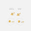 Triangle Stud Earring, Unisex, Gold, Silver SHEMISLI SS016 Butterfly End, SS749 Screw Ball End (Type A)