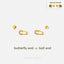 Tiny Safety Pin Stud Earring, Unisex, Gold, Silver SHEMISLI SS803 Butterfly End, SS804 Screw Ball End (Type A) LR