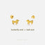 Tiny Unicorn Stud Earring, Unisex, Gold, Silver SS705 Butterfly End, SS706 Screw Ball End (Type A) LR