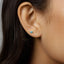 Tiny Turquoise Baguette Stud Earring, Unisex, Gold, Silver SHEMISLI SS107 Butterfly End, SS456 Screw Ball End (Type A)