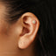 Opal Flower Stud Earring, Unisex, Gold, Silver SHEMISLI - SS161 Butterfly End, SS460 Screw Ball End (Type A)