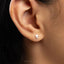 Tiny Alien Stud Earring, Unisex, Gold, Silver SHEMISLI SS837 Butterfly End, SS838 Screw Ball End (Type A)