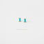 Tiny Turquoise Baguette Stud Earring, Unisex, Gold, Silver SHEMISLI SS107 Butterfly End, SS456 Screw Ball End (Type A)