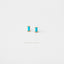 Turquoise Baguette Stud, Butterfly End or Screw Ball End Earring, Minimalist Style, A-SS107 SS456