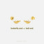 Tiny Crocodile Stud Earring, Unisex, Gold, Silver SHEMISLI SS633 Butterfly End, SS634 Screw Ball End (Type A) LR