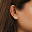 Super Tiny Beaded Bezel CZ Stud Earring, Unisex, Gold, Silver SHEMISLI SS975 Butterfly End, SS976 Screw Ball End (Type A)