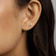 Baguette Stud, Butterfly End or Screw Ball End Earring, Minimalist Style, A-SS143 SS359