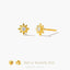Tiny 8 Pointed Star with Bezel Setting Gem Stud Earring, Unisex, Gold, Silver SHEMISLI SS960 Butterfly End, SS961 Screw Ball End (Type A)