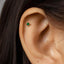 Tiny Emerald Star Stud Earring, Celestial Earring, Unisex, Gold, Silver SHEMISLI - SS760 Butterfly End, SS171 SS862 Screw Ball End