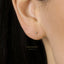 Super Tiny White CZ Stone Stud, Unisex, Gold, Silver SHEMISLI - SS231 Butterfly End, SS964 Screw Ball End (Type A)