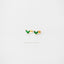 Tiny Emerald CZ Flower Stud Earring, Unisex, Gold, Silver SHEMISLI SS137 Butterfly End, SS867 Screw Ball End (Type A)