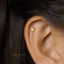Tiny Star Stud Earring, Starburst CZ Stud, Celestial Earring, Unisex, Gold, Silver SS035 Butterfly End, SS351 Screw Ball End (Type A)