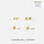 Tiny Heart Stud Earring, Unisex, Gold, Silver SHEMISLI SS025 SS026 Butterfly End, SS641 SS642 Screw Ball End (Type A)