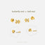 Tiny Double Star Stud Earring, Unisex, Gold, Silver SHEMISLI SS665 Butterfly End, SS666 Screw Ball End (Type A)