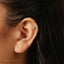 Tiny Emerald Baguette Stud Earring, Unisex, Gold, Silver SHEMISLI SS023 Butterfly End, SS455 Screw Ball End (Type A)