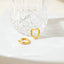 Sleek Pointed Oval Hoop, Huggies Earring, Minimalist Style, A-SH559