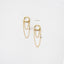 Dangle Chain Baguette CZ Hoop Earring, White, Emerald, Turquoise, Sapphire, Black, Unisex, Gold, Silver SH119, SH359, SH360, SH361, SH362