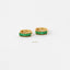 Baguette CZ Hoop Earring, White Stone, Emerald, Turquoise, Sapphire, Black Stone, Unisex, Gold, Silver SH065, SH150, SH333, SH334, SH335